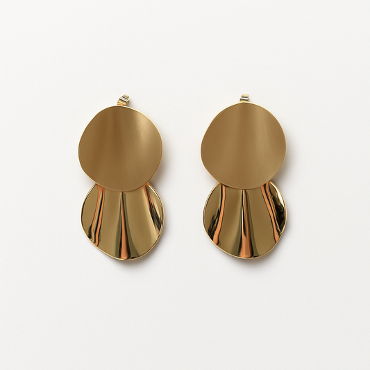 Aretes dobles de círculos pulidos