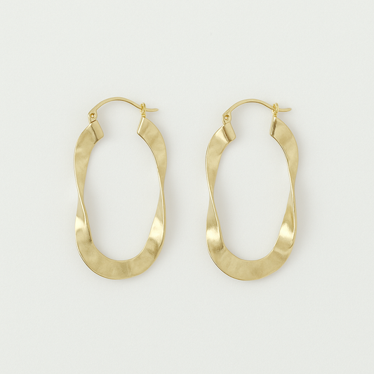 Arete arracada con diseño moderno ondulado